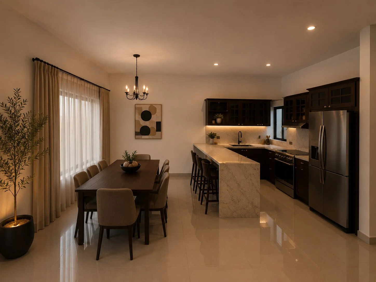 Cocina y comedor